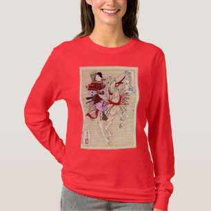 Female Warrior Japanese Woodblock Print T-Shirt