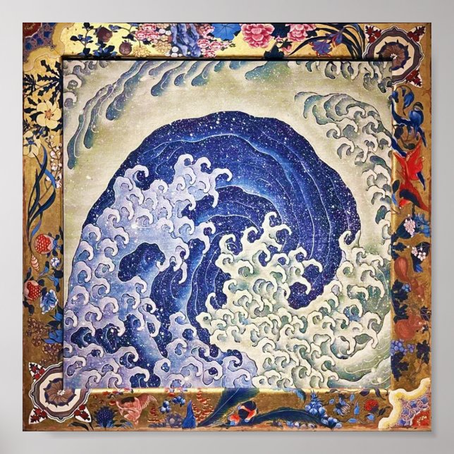 Female Wave, Hokusai Poster (Front)