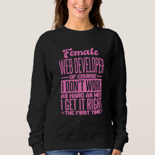 Female Web Developer Get It Right The First Time Sweatshirt