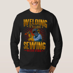 Female Welder Welding Mechanic Forge Metalwork T-Shirt