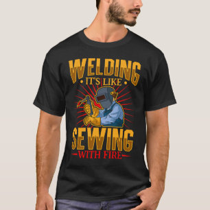 Female Welder Welding Mechanic Forge Metalwork T-Shirt