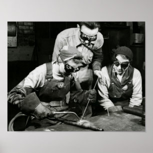 Female Welders - WW2 Homefront - 1943 Poster