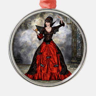 Female Wizard Metal Tree Decoration