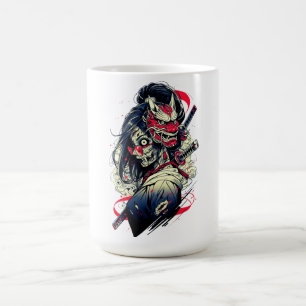 Female Zombie Samurai – Undead Warrior Art Coffee Mug