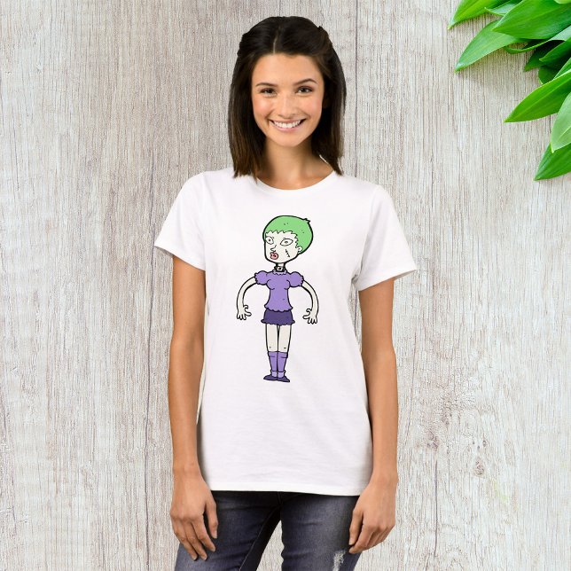 Female Zombie Womens T-Shirt (Creator Uploaded)