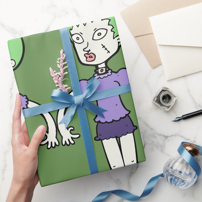Female Zombie Wrapping Paper (Creator Uploaded)
