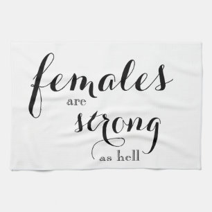 Females are Strong Dishtowel Tea Towel