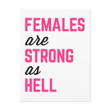 Females Strong Hell Gym Quote