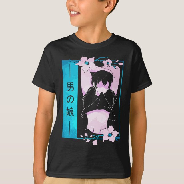 Femboy Anime Boy Japanese Pastel Goth Aesthetic Sa T-Shirt (Front)