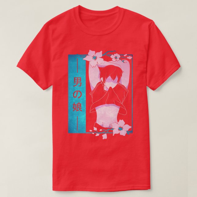 Femboy Anime Boy Japanese Pastel Goth Aesthetic Sa T-Shirt (Design Front)