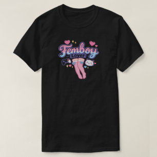Femboy Lover Kawaii Thigh High Socks Gamer Pastel T-Shirt