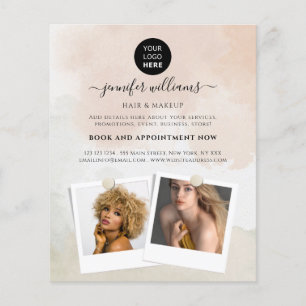 Feminine Abstract Watercolor Paint Promotional Flyer