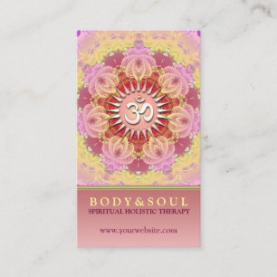Feminine Beauty Om Yoga New Age Business Card