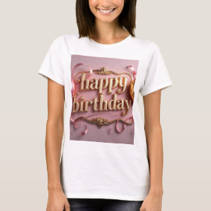 Feminine birthday luxurious elegant extravagant T-Shirt