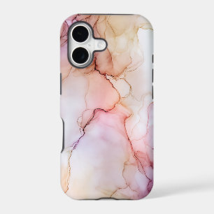 Feminine Blush Pink Beige Alcohol Ink Marble