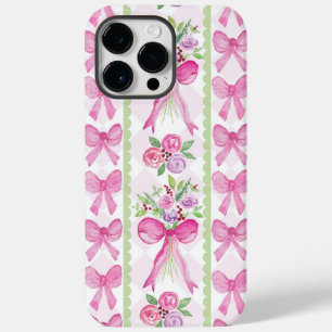 Feminine bow floral watercolour design Case-Mate iPhone 14 pro max case