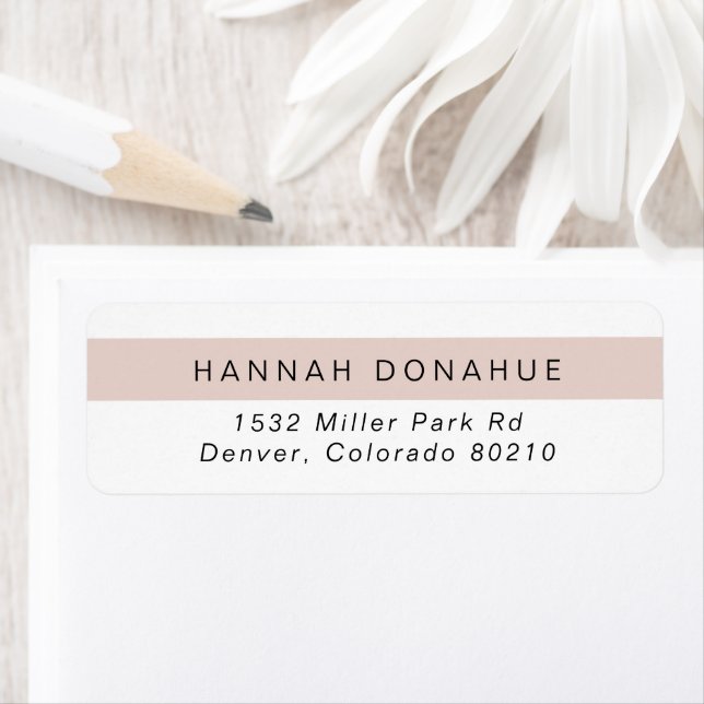 Feminine Chic Pink Small Business Return Address (Insitu)
