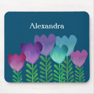 Feminine Colourful Floral Custom Mouse Mat