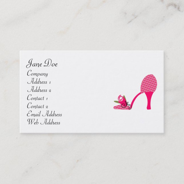 Feminine Dark Pink Business Cards (Front)
