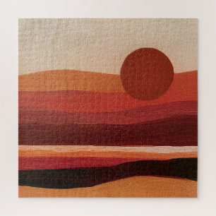 Feminine Diy Décor Serene Sunset Landscape Print Jigsaw Puzzle