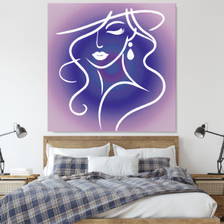 Feminine Elegance in Motion Canvas Print