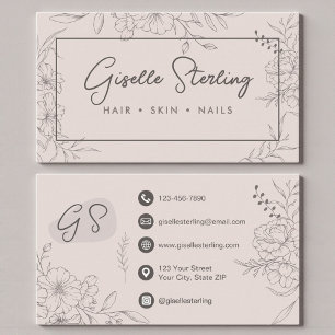 Feminine Elegant Blush Pink Business Card