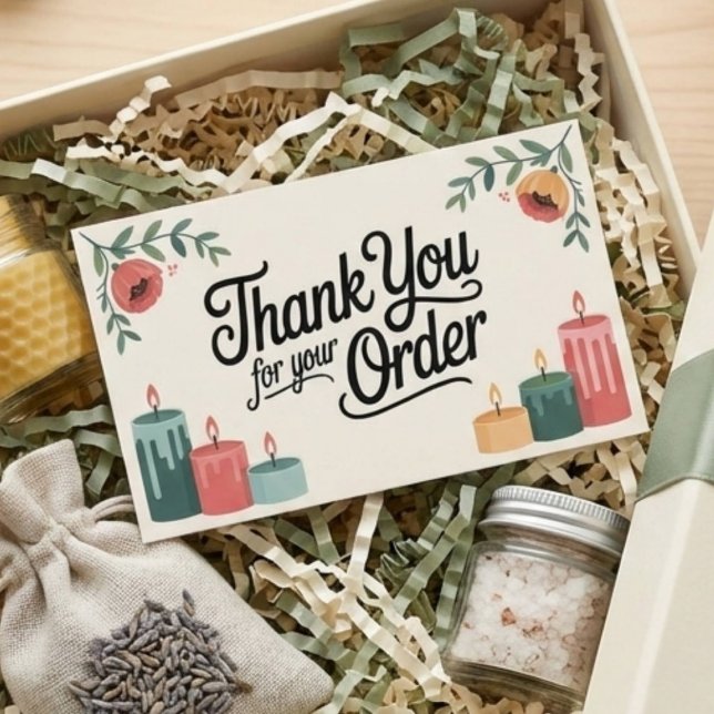 Feminine Elegant Small Business Thank You Business Card (Creator Uploaded)