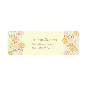 Feminine Fancy Modern Floral Personalised