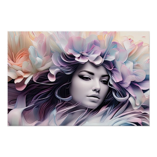 Feminine Floral Envelopment Poster (Front)