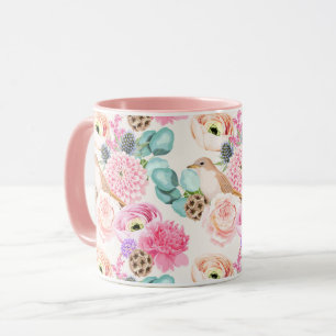Feminine Floral Pattern Mug