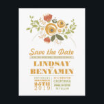 Feminine floral save the date postcards<br><div class="desc">Romantic floral bouquet save the date postcard with various wildflowers. Dreamy vintage yet modern save the date for rustic garden weddings.</div>