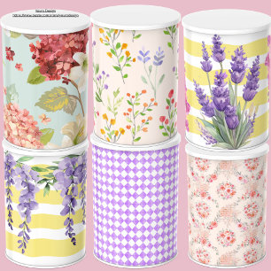 Feminine florish artwork blue pink Decoupage Tissue Paper