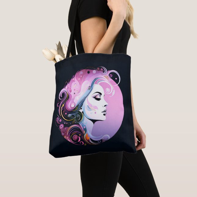 "Feminine Flourish" Women's Beauty      Tote Bag (Close Up)