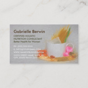 Feminine Foods Nutrition Consultant Women Health Business Card
