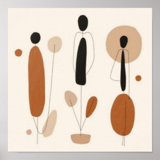 Feminine Geometric Line Art Set VI Poster