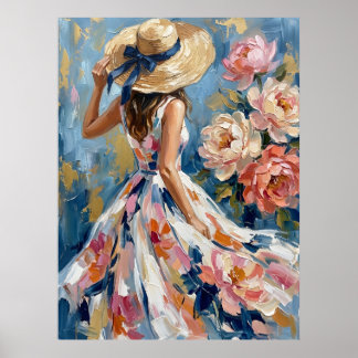 Feminine Impressionist Cottage core  Poster