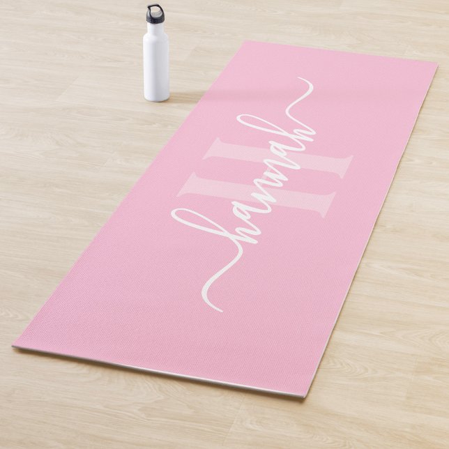 Feminine Large Monogram Script Yoga Mat (Creator Uploaded)