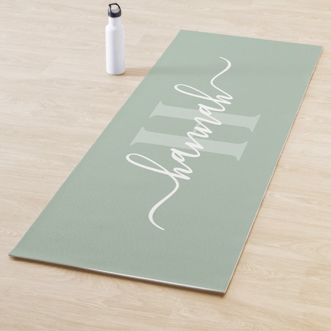 Feminine Large Monogram Script Yoga Mat (Creator Uploaded)