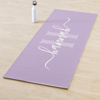 Feminine Large Monogram Script Yoga Mat
