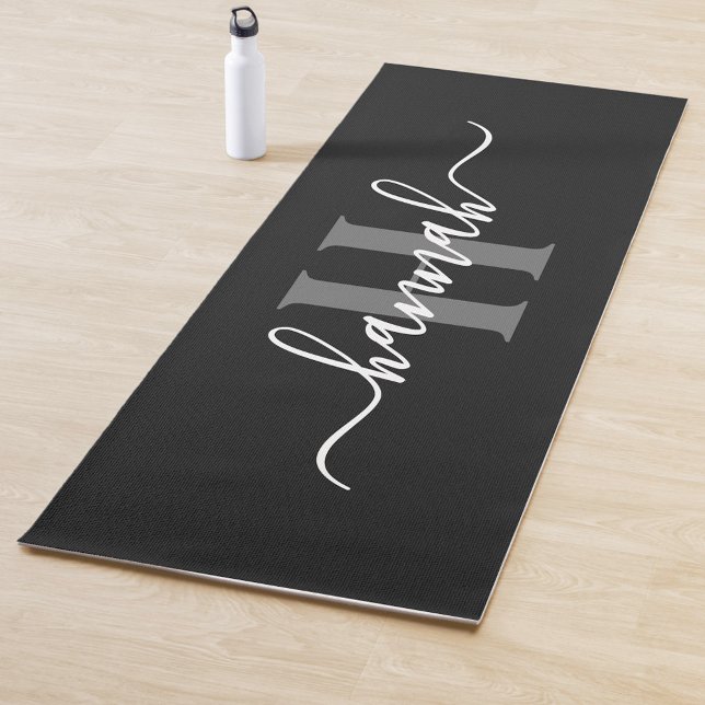 Feminine Large Monogram Script Yoga Mat (Creator Uploaded)