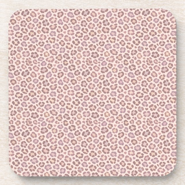 Feminine Leopard Pattern Coaster (Front)