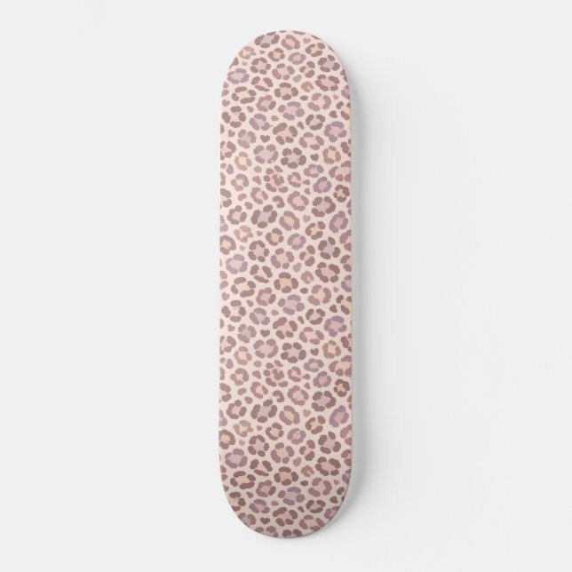 Feminine Leopard Pattern Skateboard (Front)