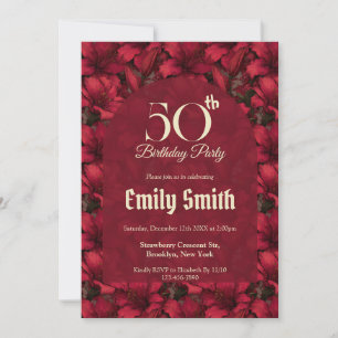 Feminine Lilies Aesthetic Daughter’S Birthday Invitation