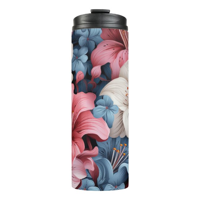Feminine Lillies Florals Tumbler (Front)