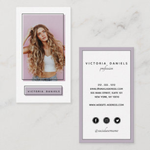 Feminine Logo  Lavender   Actor Photo social media Business Card