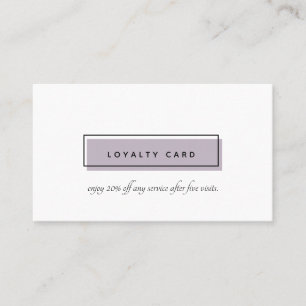 Feminine Logo   Lavender    Nail art day spa Loyalty Card