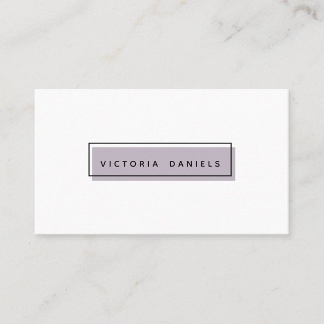 Feminine Logo | Lavender |  social media icons Business Card (Front)