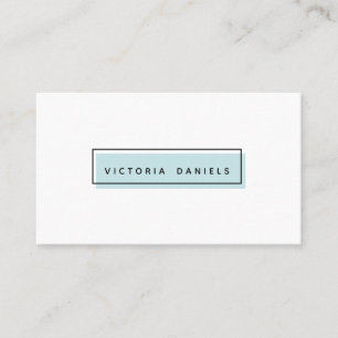 Feminine Logo   Light Blue   Minimal professional Business Card