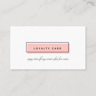 Feminine Logo   Pink   Nail art day spa Loyalty Card