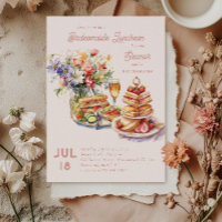 Feminine Lunch Wine Flowers Bridesmaids Luncheon